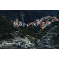 thumbnail image 2 of Flour, Piet 24x17 Gold Ornate Wood Framed with Double Matting Museum Art Print Titled - Village  -On The Rocks-, 2 of 4