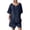 Navy, variant on DDAPJ pyju Womens Cotton Linen 2 Piece Set Summer Casual Loungewear Oversized Short Sleeve T-shirts and Shorts Matching Lounge Set Ofertas Flash Blue M