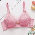 thumbnail image 2 of SMihono Women's Underwire Shaping Bras Comfort Revolution T-Shirt Bra, Front-Close Convenient Everyday Bra Gathering Bras Pink 36/80, 2 of 5