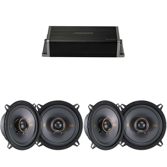 Kicker 47KEY2004 4-Channel DSP Smart Amp w/ (2) 51KSC504 5.25" Audio Upgrade Bundle