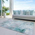 thumbnail image 6 of Addison Rugs Chantille Indoor/Outdoor Transitional Blocks Teal Washable Rectangle Rug, 10' x 14', 6 of 6