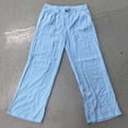 thumbnail image 5 of Mifsaly Mens Cotton Linen Pants Lightweight Straight Leg Summer Beach Pant Pleated Front Vacation Travel Business Casual Trousers with Pockets S, 5 of 7