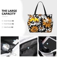 thumbnail image 3 of Balery Yellow White Daisy Pattern Beach Travel Bag - Water-Resistant, Large Capacity Lightweight Tote with 7 Pockets for Women and Men - Perfect for Beach, Pool, Gym, and Travel, 3 of 7