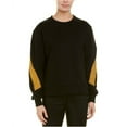 thumbnail image 4 of Elevenparis Womens Glitter Gold Arm Stripes Sweatshirt, Black, Medium, 4 of 6