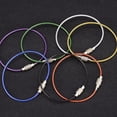 thumbnail image 3 of Amdohai 10Pcs Colorful Stainless Steel Wire Keychain Rope Key Chain Aircraft Gear Cable Ring Keyring for Outdoor Hiking, 3 of 8
