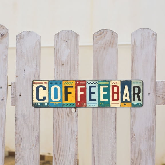 Rustic Coffee Bar Metal Tin Sign For Kitchen Coffee Station Cafe Office Or Home Bar 4x16 Inch