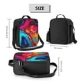 thumbnail image 2 of Pofeuu Colorful Abstract Swirls Print Lunch Bag Women Insulated Lunch Box Reusable Leakproof Large Spacious Cooler Tote for Women Men, 2 of 7