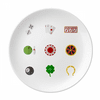 Casino Small Element Illustration Plate Decorative Porcelain Salver Tableware Dinner Dish