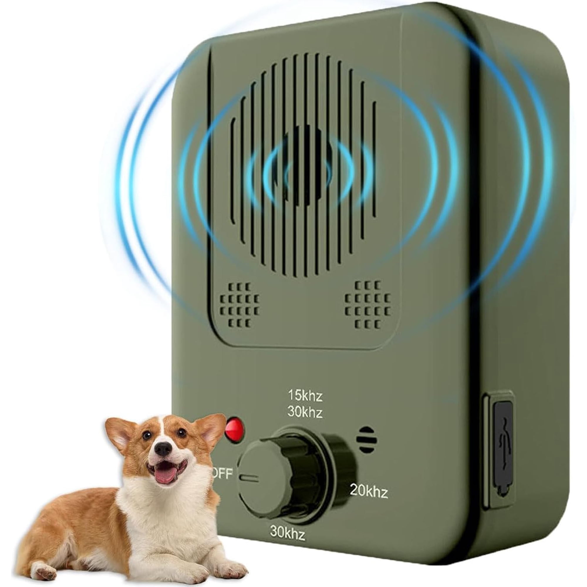 Anti Barking Device for Dog, Ultrasonic Dog Bark Deterrent Device, Bark Box | Dog Barking Silencer for All Dogs Indoor Outdoor, Stop Barking Dog Devices, Dog Barking Control Device for Dogs (Green)