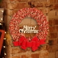 thumbnail image 5 of Christmas Sign Wreath Decorative Ornaments Hanging Garland Door Wreaths for Xmas Aureate Red 36cm, 5 of 8