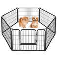 thumbnail image 1 of Yaheetech 32"L × 24"W 6 Panel Dog Playpen with Door, Black, 1 of 8