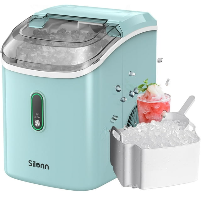 Máquina de hielo en forma de pepitas Silonn para encimera, 3 libras/24 horas, autolimpiante
