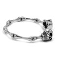 thumbnail image 2 of Gothic Skull Bones Bracelet Stainless Steel Pirate Biker Cuff, 2 of 5