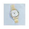 thumbnail image 4 of Bulova  Curv Gold PVD Steel Diamond Silver Dial Ladies Quartz Watch 97P136, 4 of 6