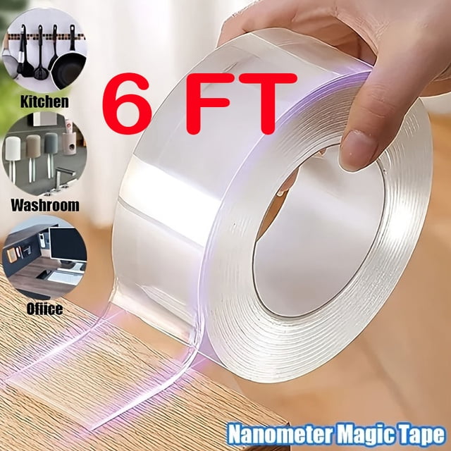 EASTIN 1PCS 6Ft. Alien Tape Nano Tape Stick Nano Locks Anything Without Screw Reusable Tape