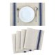thumbnail image 4 of Uxcell Manteles de PVC resistentes al calor con rayas azules Begie 4Pack, 4 of 7