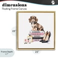 thumbnail image 4 of Stupell Industries Art Deco Luxury Fashion Books & Dog Gold Floating Frame Canvas Art, 25 x 25, by Amanda Greenwood, 4 of 8