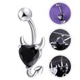 thumbnail image 2 of 1Pc Heart Shape Navel Ring Fashion Navel Button Beautiful Belly Ring for Lady, 2 of 8