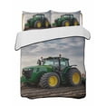 thumbnail image 2 of Farm Tractor Twin XL Size Down Alternative Comforter,Lightweight Comforter Quilt Bedding Set with Pillow Shams Green Truck Country Rustic Field Harvester Bed Comforter Duvet Insert 68"x98", 2 of 7