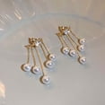 thumbnail image 3 of Fiudx Pendientes de Corazón, Elegante Diseño de Borla Dorada, Detalle de Lazo de Diamantes de Imitación Brillantes, Estilo Chic En Forma de Corazón, Ideal para Fiestas, Bodas y Citas, Regalo para Ama, 3 of 5