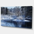 thumbnail image 2 of Winter Lake in Deep Forest - Impression sur Toile Paysage, 2 of 3