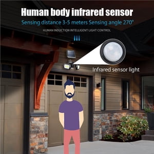 Langgg Lumières solaires extérieures Lampe solaire étanche avec 3 Modes d'éclairage Lampes murales solaires pour jardin de jardin de Patio Garage