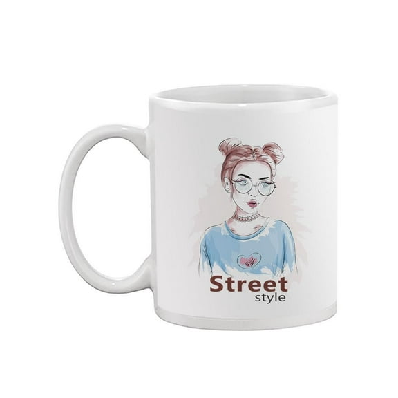 Young Girl With Glasses Mug - Image by Shutterstock