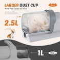 thumbnail image 3 of 2.5L Cup Professional Pet Grooming Vacuum Kit, 3 Suction Modes and 5 Groomer Tools with Cordless Low Noise Dog Clippers for Cats, Other Animals Hair Trimmer, 3 of 10