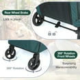 thumbnail image 3 of Large Dog Travel Stroller with 4 Heavy Duty Wheels Pet Stroller with Adjustable Handle - Double Doggie Capacity Jogger Wagon with Back Front Door for Small Medium Large Dogs (Dark Green-C), 3 of 7