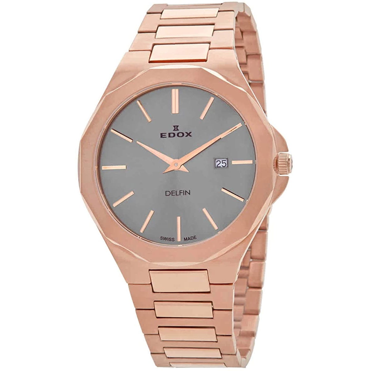 Edox 71289 37RM GIR Men's Delfin Quartz Rose Gold Bracelet Watch
