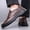 Dark Brown, variant on Men's Versatile Walking Shoes - Breathable Cut-Out Design Combined with Soft Man-Made Upper, Stylish Slip-On Loafer Style Suitable for Extended Walking， Lightweight Non-Slip Rubber-Like Outsole