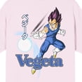thumbnail image 3 of Dragon Ball Z Vegeta Crew Neck Short Sleeve Light Pink Men's T-shirt-Medium, 3 of 5