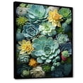 thumbnail image 2 of Designart "Serenity Garden Green Succulents III" Floral & Botanical Floater Framed Canvas Art Print, 2 of 7