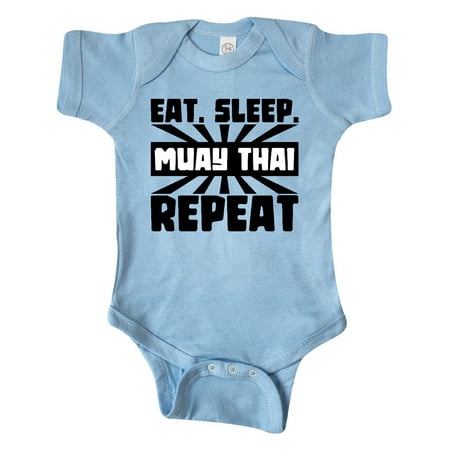 

Inktastic Eat Sleep Muay Thai Repeat Gift Baby Boy or Baby Girl Bodysuit