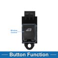 thumbnail image 3 of Interruptor de ventana eléctrica Unique Bargains para Land Rover Discovery LR2 Range Rover Sport No.LR086039 Interruptor de control de ventana ABS negro lado trasero izquierdo y derecho, 3 of 7