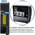 thumbnail image 4 of MUSETEX MESH Micro ATX Tower Case with 2 PCS × USB 3.0 Ports Magnetic Design Opening Tempered Glass Door Swing Type Side Panel & Mesh Front Panel Gaming PC Case(MK7-G), 4 of 6