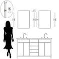 thumbnail image 2 of KAISITE Modern Energy Efficient Integrated LED Brushed Nickel Wall Sconces with Shades, 2 of 7