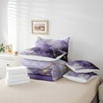 thumbnail image 4 of YST Purple Marble 7-Piece Comforter Set, Twin, Watercolor Abstract Bedding with Metallic Foil Print, 4 of 4