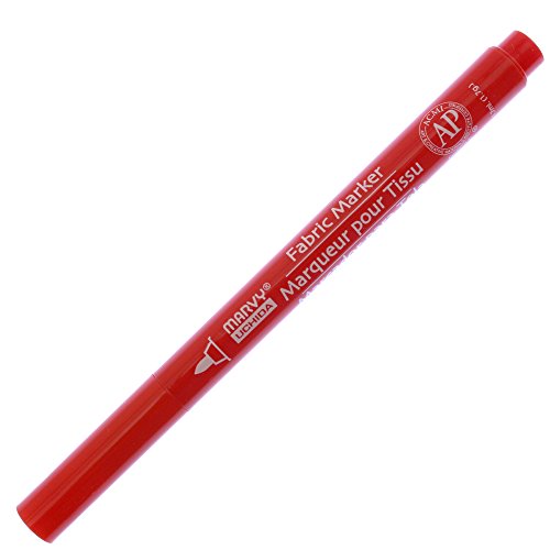 Uchida Marvy Fine Point Fabric Marker Art Supplies, Red