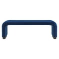 thumbnail image 4 of Accent Chair Bench Ottoman, Blue Navy, Velvet, Living Kitchen Cafe Bistro Hospitality Restaurant, Modern Contemporary Boutique HB36445, 4 of 9