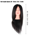 thumbnail image 3 of Cabeza de maniquí de peluquería, cabeza de maniquí de cosmetología para entrenamiento de práctica de cabello humano, 3 of 8