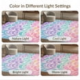 thumbnail image 7 of ODIKA 2'x3' Washable Throw Rug Pink Tie Dye Kawaii Mermaid Motifs Galaxy Shaped for Hallway, Study Room, Non-Slip Low Profile, Flatwoven, 7 of 7