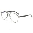 thumbnail image 3 of EYE ZOOM 2 Pairs Unisex Aviator Style Blue Light Blocking Reading Glasses, Gold and Gunmetal +1.50, 3 of 6