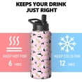 thumbnail image 4 of 32oz Corgi Water Bottle with Handle and Flip Straw, Dog Animal Sports Stainless Steel Insulated Cup Travel Coffee Mug Tumbler, Birthday Mothers Day Chritmas Gifts for Women, 4 of 6