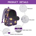 thumbnail image 4 of Witchy Gothic Backpack, Lightweight School Bag Featuring Golden Cosmic Sun and Moon Star Pattern, 4 of 5
