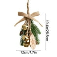 thumbnail image 3 of Honmine Christmas Small Bells Twines Decor, Bow Cones Pine Branches Wood Slices, Tree Decoration Scene Set Up Supplies for Holiday, Craft, Display, 3 of 6
