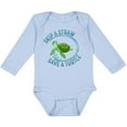 thumbnail image 3 of Inktastic Skip a Straw Save a Turtle with Cute Green Sea Turtle Boys or Girls Long Sleeve Baby Bodysuit, 3 of 5