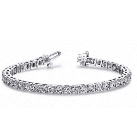 UPC: 0611193802328 | Sterling Silver Simulated Diamond Tennis Bracelet