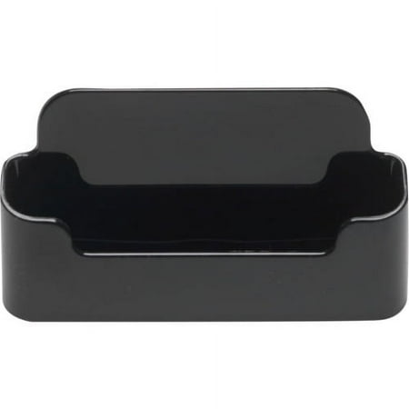 Deflecto Single Business Card Holder 1.9" x 3.4" x 1.5" x - Plastic - 1 Each - Black