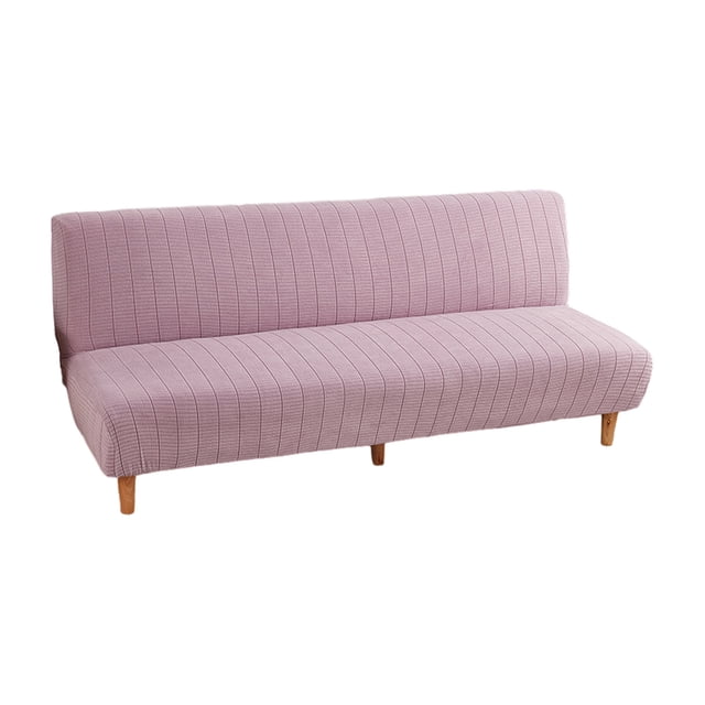 Advancent Funda de sofá ajustable Universal elástica antideslizante única, funda de sofá cama sin brazos fácil de instalar y limpiar Decoración del hogar púrpura
